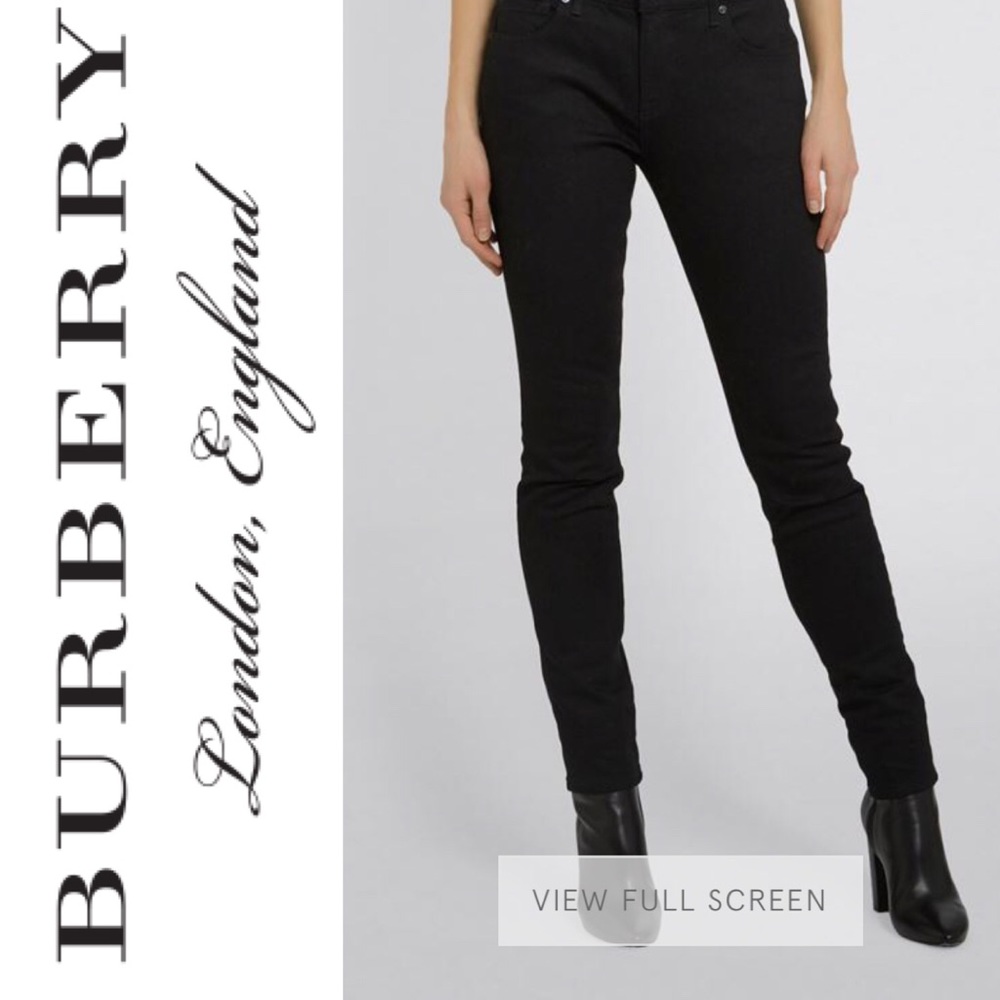 BURBERRY Skinny fit black jeans